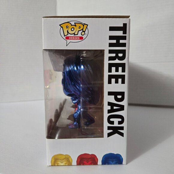 Pop! Heroes - Wonder Woman Chrome 3 Pack - Funko Limited Edition - Picture 2 of 7